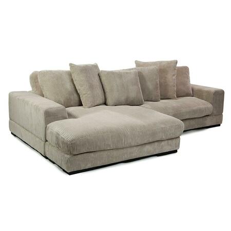 MOES HOME COLLECTION Plunge Sectional Sofa - White - 34 X 106 X 46 In. TN-1004-14-0